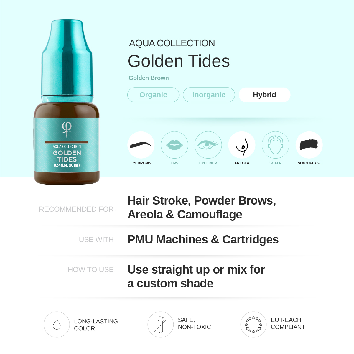 Golden Tides PMU Pigment 10ml Golden Tides PMU Pigment 10ml