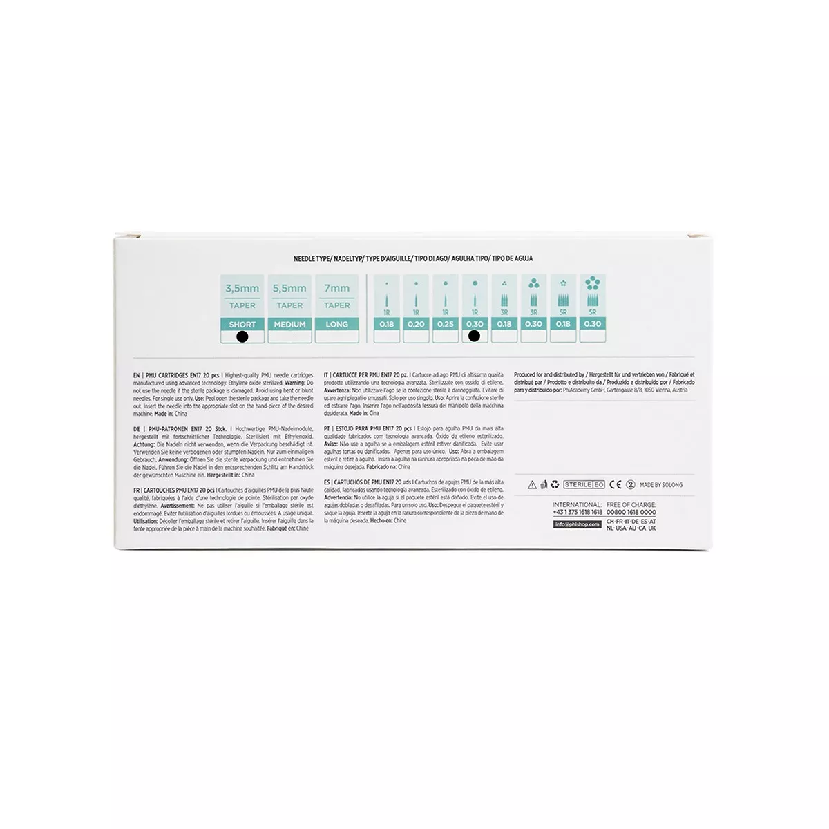 PMU Cartridges 0.30 1R, 3.5mm taper (EN17) 20 pcs pmu cartridges 0.30 1r, 3.5mm taper (en17) 20 pcs 5.jpg