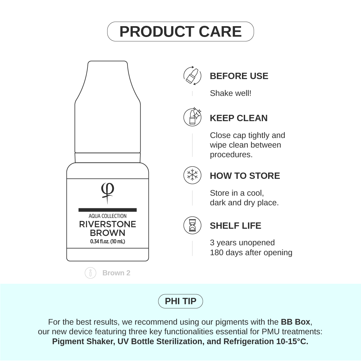 Riverstone Brown PMU Pigment 10ml Riverstone Brown PMU Pigment 10ml