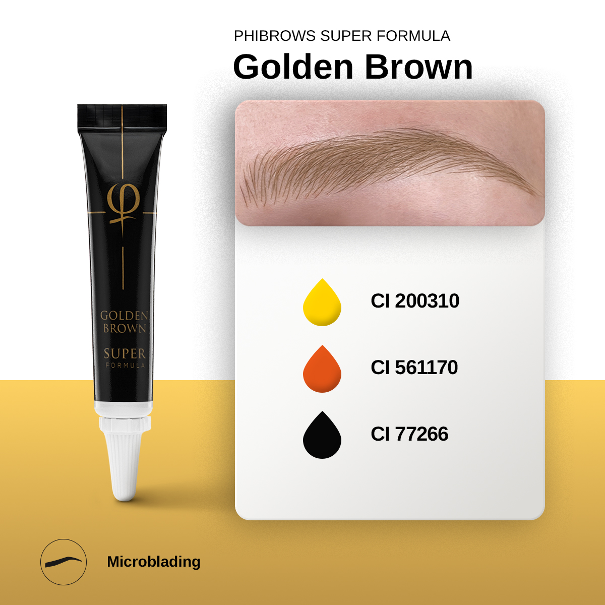 PhiBrows Golden Brown SUPER Pigment 5ml PhiBrows Golden Brown SUPER Pigment 5ml