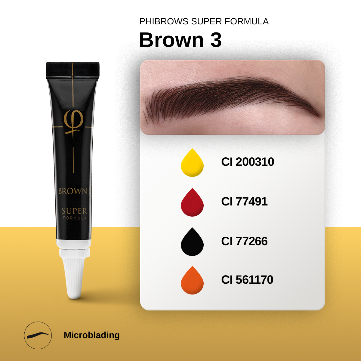 PhiBrows Brown 3 SUPER Pigment 5ml