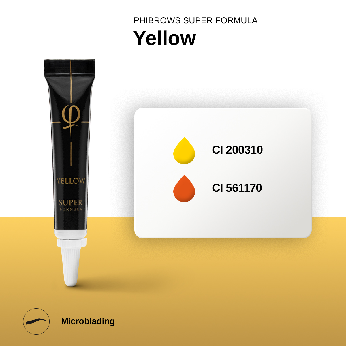 PhiBrows Yellow SUPER Pigment 5ml PhiBrows Yellow SUPER Pigment 5ml