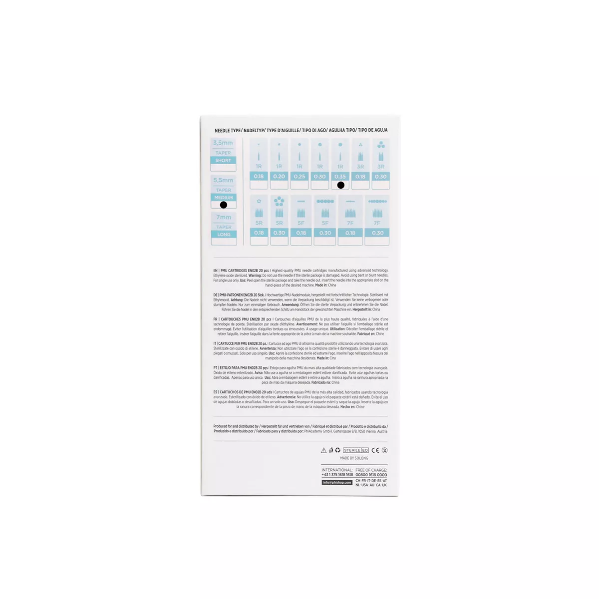 PMU Cartridges 0.35 1R, 5.5mm taper (EN02B) 20 pcs pmu cartridges 0.35 1r, 5.5mm taper (en02b) 20pcs 5.jpg