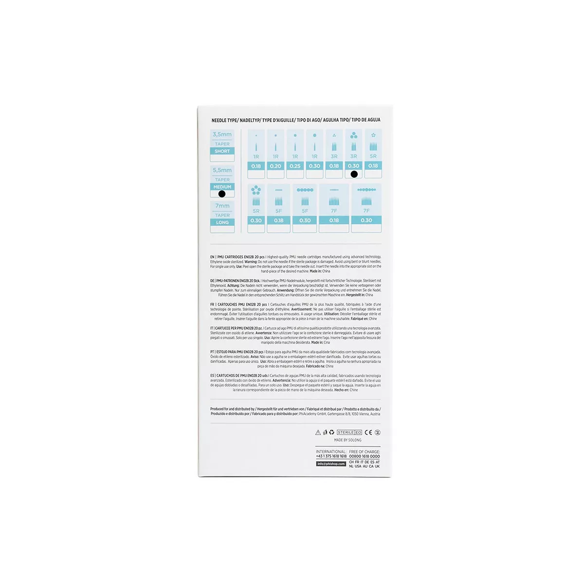 PMU Cartridges 0.30 3R, 5.5mm taper (EN02B) 20 pcs pmu cartridges 0.30 3r, 5.5mm taper (en02b) 20pcs 5.jpg