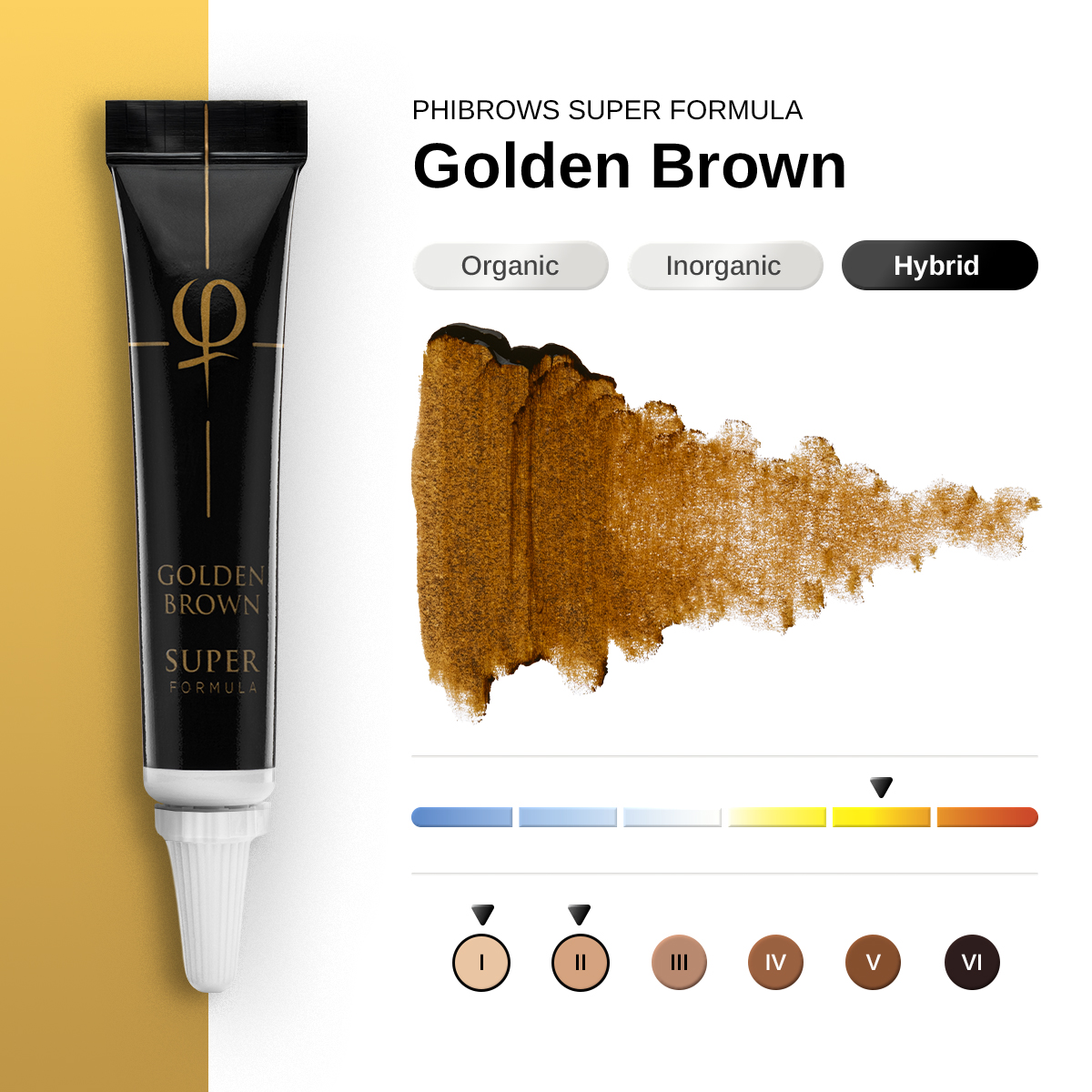 Phibrows Goldenbrown SUPER Pigment 5ml - 2pcs
