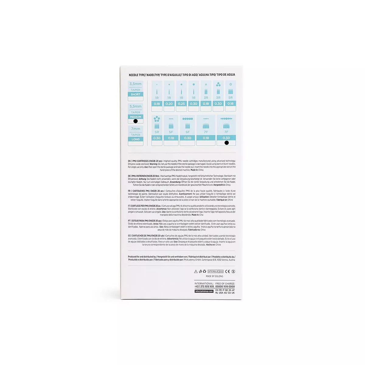 PMU Cartridges 0.30 7F, 5.5mm taper curved flat (EN02B) 20 pcs pmu cartridges 0.30 7f, 5.5mm taper (en02b) 20pcs 5.jpg